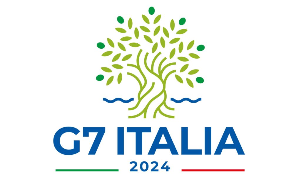 Logo della presidenza italiana del G7. Un albero stilizzato